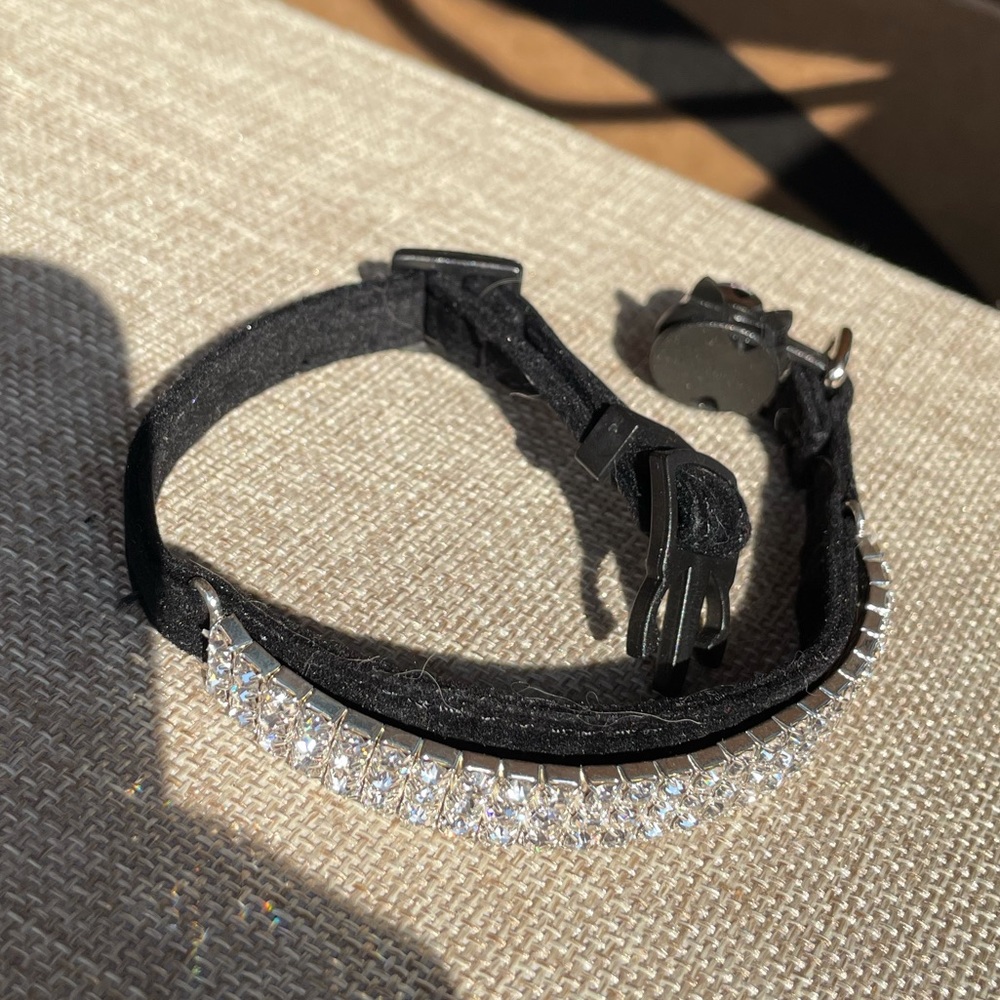 Small cat collar with rhinestones